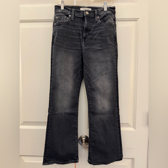 Current/Elliott Sz 26 The Boulevard Crop Bootcut Jeans in Graphite - Picture 4 of 9